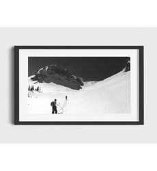 vintage aspen ski resort ski photo print -