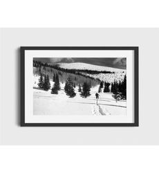 1940 aspen ski resort ski photo print -