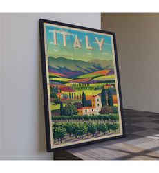 romantic rural italian landscape poster | home decor
