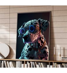 3D Steampunk Dalmatian Dog Poster | Home Decor