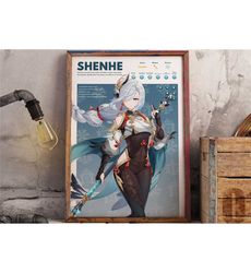 SHENHE | Genshin Impact Gaming Poster | Anime