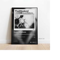 the weeknd - house of balloons - custom album print - hip hop wall art - custom album cover - the weeknd poster - custom