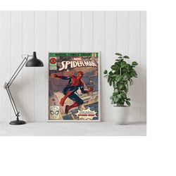 spiderman - spiderman poster - no way home - vintage retro art print - wall art - marvel poster - custom poster - home d
