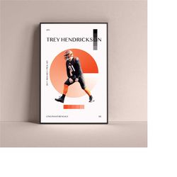 trey hendrickson poster, cincinnati bengals art print minimalist football wall decor for home living kids game room gym