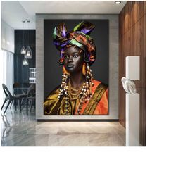 African Woman Canvas Print - African Woman Wall Art - Ethnic Woman Canvas Art - African Home Decor - African Woman Wall