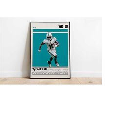 Digital Poster of Tyreek Hill Poster for Sports Fan Wall Art for Football Fans Modern Sports Decor for Bedroom & Office