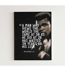 Muhammad Ali Poster Man Cave Boxing Gift For