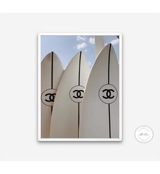 Luxury Surfboard Print DIGITAL DOWNLOAD, Designer Fashion poster,