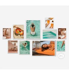 Summer Pool Days Gallery Wall Set of 10