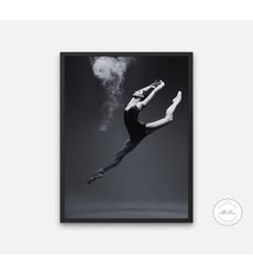 black and white ballerina wall art instant download,