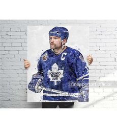 Wendel Clark Toronto Poster, Canvas Wrap, Hockey framed