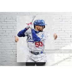 Mookie Betts Los Angeles Poster, Canvas Wrap, Baseball