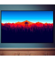 firewatch landscape poster, canvas wall art, rolled canvas
