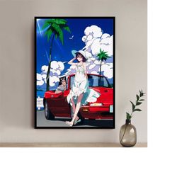 Monogatari Series Senjougahara Anime Poster - High quality Canvas art print - Room decoration - Art Poster For Gift