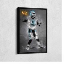 Nick Foles Poster Neon Splash Philadelphia Eagles NFL Framed Poster Canvas Wall Art Print Home Decor Man Cave Gift