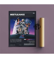 Beetlejuice Retro Vintage Poster | Minimalist Movie Poster