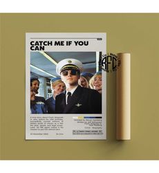 catch me if you can retro vintage poster