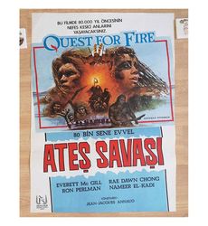 Quest For Fire Original Vintage Movie Cinema Turkish