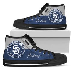 San Diego Padres MLB Baseball Custom Canvas High Top Shoes