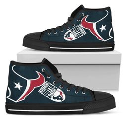 Straight Outta HT Texan NFL Custom Canvas High Top Shoes