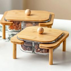 Glass Fruit Plate Household Living Room Coffee Table Creative Pot basket