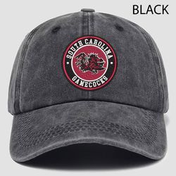 South Carolina Gamecocks NCAA Embroidered Distressed Hat, NCAA South Carolina Logo Embroidered Hat, Baseball Cap