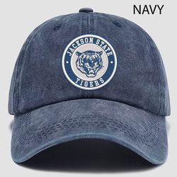 Jackson State Tigers NCAA Embroidered Distressed Hat, NCAA Jackson State Tigers Embroidered Hat, Baseball Cap