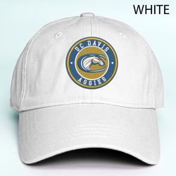 UC Davis Aggies NCAA Embroidered Distressed Hat, NCAA UC Davis Aggies Logo Embroidered Hat, Baseball Cap