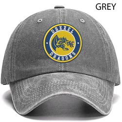 Drexel Dragons NCAA Embroidered Distressed Hat, NCAA Drexel Dragons Embroidered Hat, Baseball Cap
