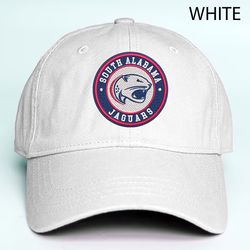 South Alabama Jaguars NCAA Embroidered Distressed Hat, NCAA South Alabama Jaguars Logo Embroidered Hat, Baseball Cap