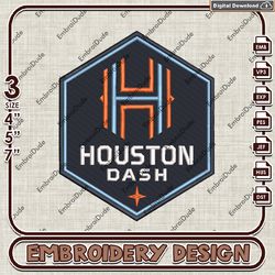 Houston Dash embroidery design, NWSL Logo Embroidery Files, NWSL Houston Dash logo, Machine Embroidery Pattern