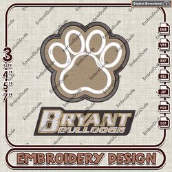 NCAA Bryant Bulldogs Emb Files, NCAA Bryant Bulldogs Logo Embroidery Design, NCAA Team Machine Embroidery Files