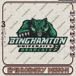 Binghamton Bearcats NCAA Emb Files, NCAA Binghamton Bearcats Logo Embroidery Design, NCAA Team Machine Embroidery Files