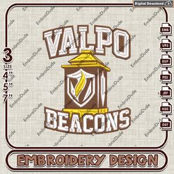 Valparaiso Beacons NCAA Emb Files, NCAA Valparaiso Beacons Logo Embroidery Design, NCAA Team Machine Embroidery Files