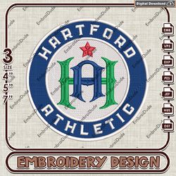 Hartford Athletic embroidery design, USLC Logo Embroidery Files, USLC Hartford Athletic, Machine Embroidery Pattern