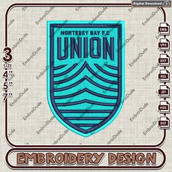 Monterey Bay Embroidery design, USLC Logo Embroidery Files, USLC Monterey Bay, Machine Embroidery Pattern