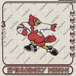 NCAA Louisville Cardinals Mascot Emb Files, Louisville Cardinals Embroidery Design, NCAA Team Machine Embroidery Files