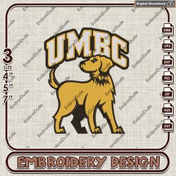 UMBC Retrievers NCAA Logo Emb Files, UMBC Retrievers Embroidery Design, NCAA Team Machine Embroidery Files