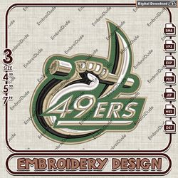 Charlotte 49ers NCAA Logo Emb Files, Charlotte 49ers Embroidery Design, NCAA Team Machine Embroidery Files