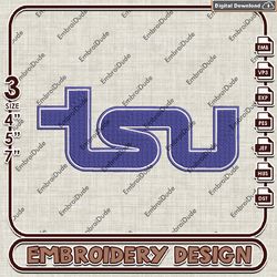 NCAA Tennessee State Tigers Logo Emb Files, Tennessee State Tigers Embroidery Design, NCAA Team Machine Embroidery Files