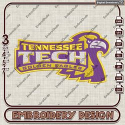 Tennessee Tech Golden Eagles NCAA Mascot Emb Files, NCAA Team Logo Embroidery Design, NCAA Team Machine Embroidery Files