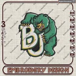 Mascot Baylor Bears NCAA Emb Files, NCAA Baylor Bears Embroidery Design, NCAA Team Machine Embroidery Files