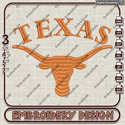 Texas Longhorns NCAA Emb Files, NCAA Texas Longhorns Embroidery Design, NCAA Team Machine Embroidery Files