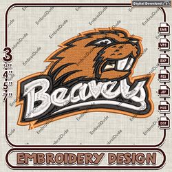 Oregon State Beavers NCAA Writing Emb Files, NCAA Oregon State Embroidery Design, NCAA Team Machine Embroidery Files