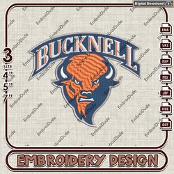 Mascot Bucknell Bison NCAA Emb Files, NCAA Bucknell Bison Embroidery Design, NCAA Team Machine Embroidery Files