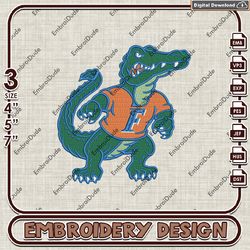 NCAA Florida Gators Mascot Logo Emb Files, NCAA Florida Gators Embroidery Design, NCAA Team Machine Embroidery Files