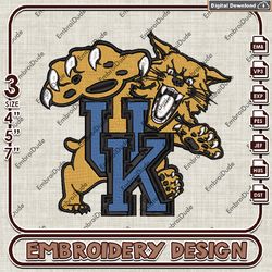 NCAA Kentucky Wildcats Logo Emb Files, NCAA Kentucky Wildcats Embroidery Design, NCAA Team Machine Embroidery Files