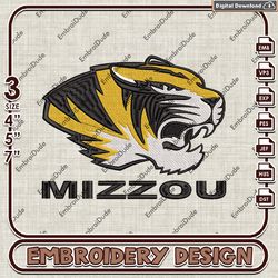 NCAA Missouri Tigers Logo Emb Files, Missouri Tigers Embroidery Design, NCAA Team Machine Embroidery Files