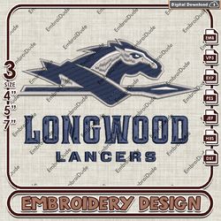 NCAA Mascot Longwood Lancers Logo Emb Files, NCAA Longwood Embroidery Design, NCAA Team 3 sizes Machine Embroidery Files