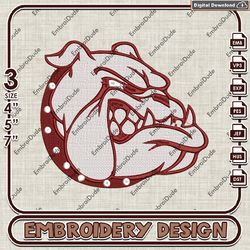 NCAA Alabama AM Bulldogs Logo Emb Files, NCAA Alabama AM Bulldogs Emb Design, NCAA Team 3 sizes Machine Embroidery Files